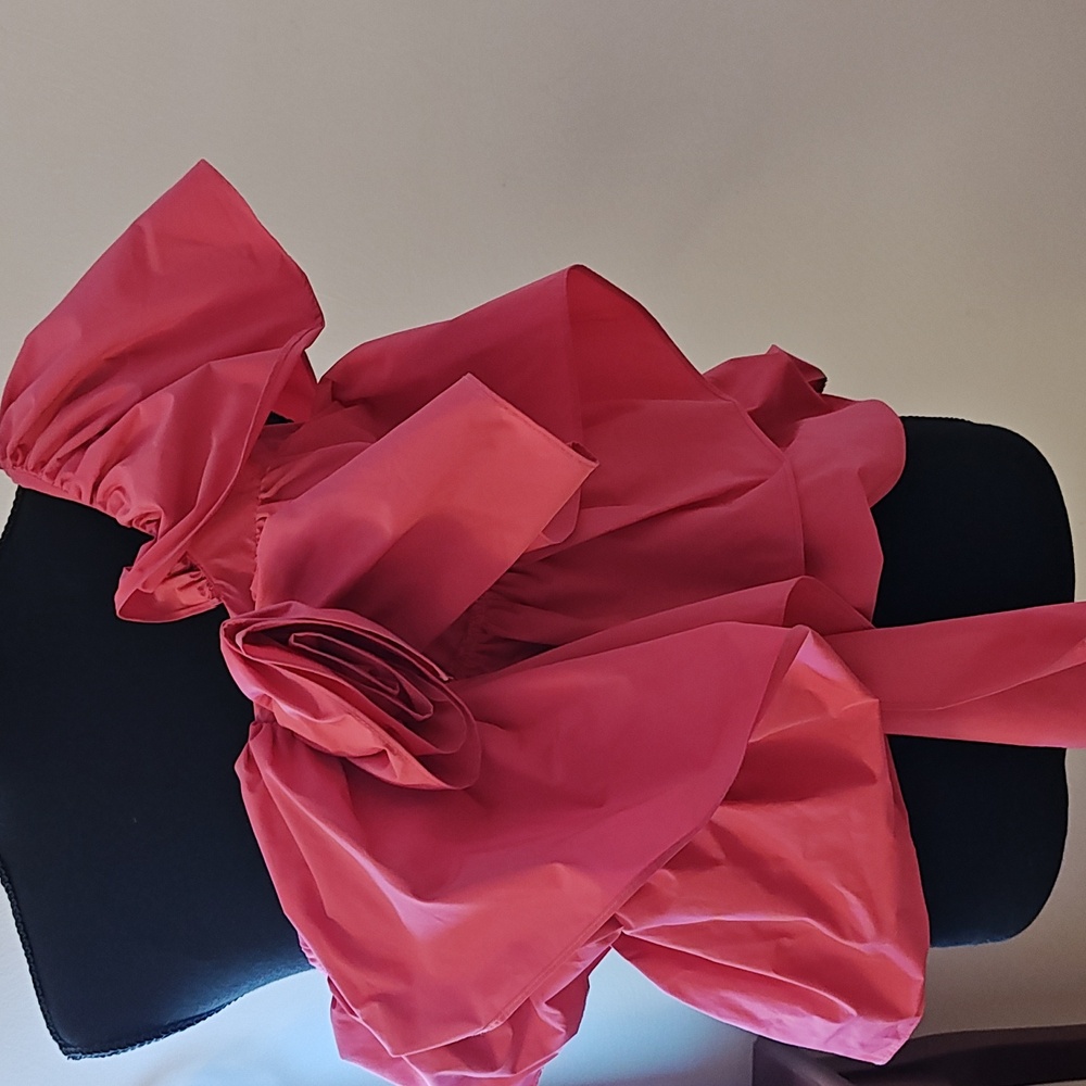 NWT LaLavon pink rose 1 shoulder top size m